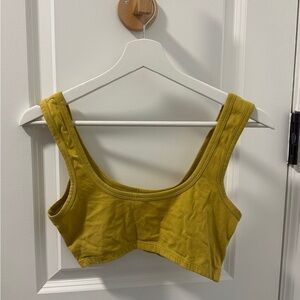 ARQ wide strap bra size M chartreuse color